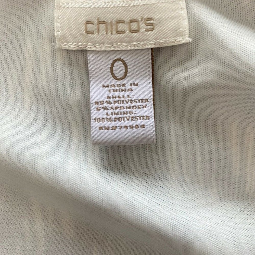 Chico's Blue White Geometric Slimming Tie Dye Maxi - Picture 6 of 12